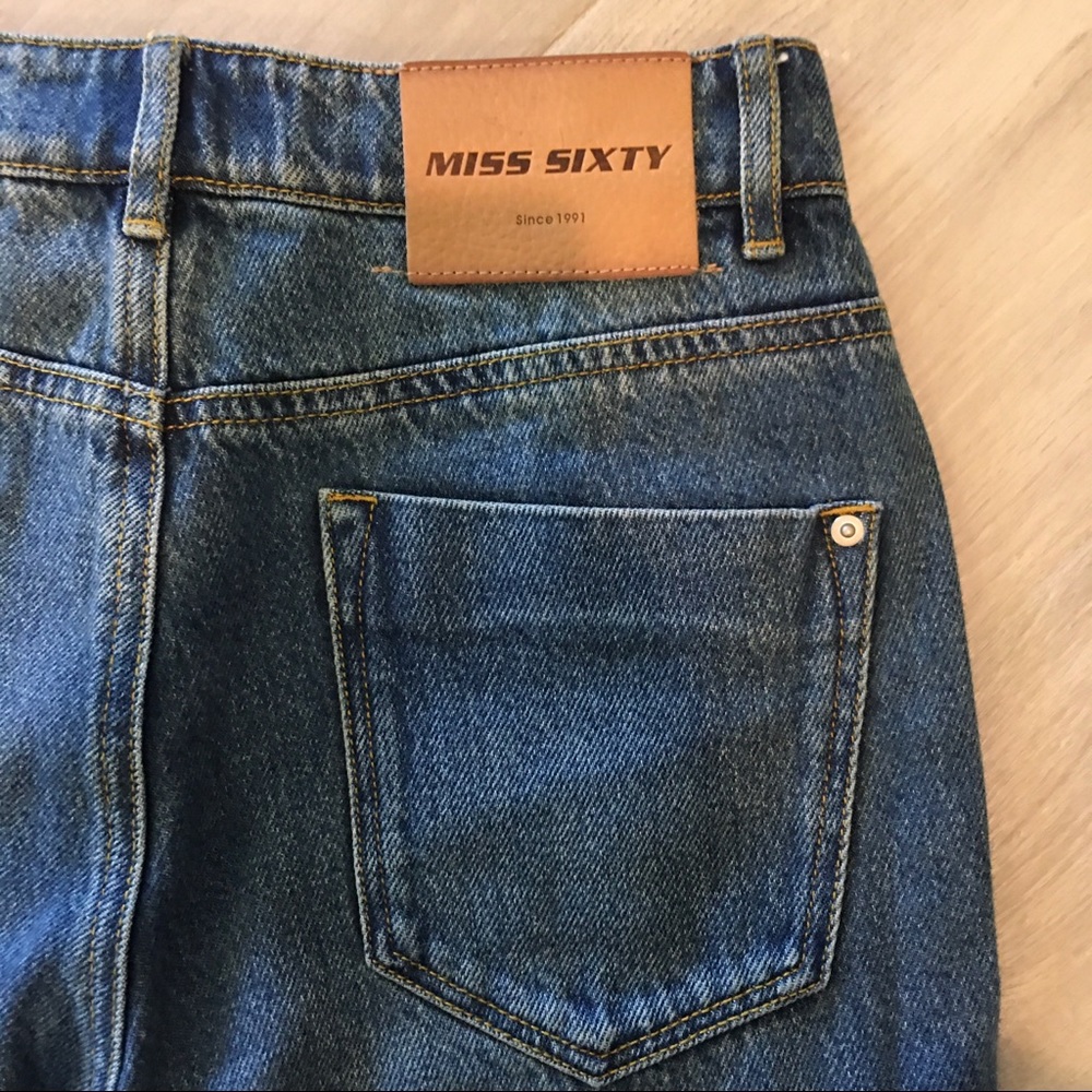 Miss sixty Naomi Flare ruffle hem crop jeans size 25 - Picture 5 of 7